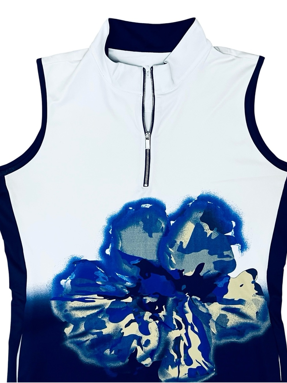 Tail Activewear Dress Blue Bloom Flower Golf Tennis UPF 50+ Zip/Pockets Sz XL - Picture 3 of 12